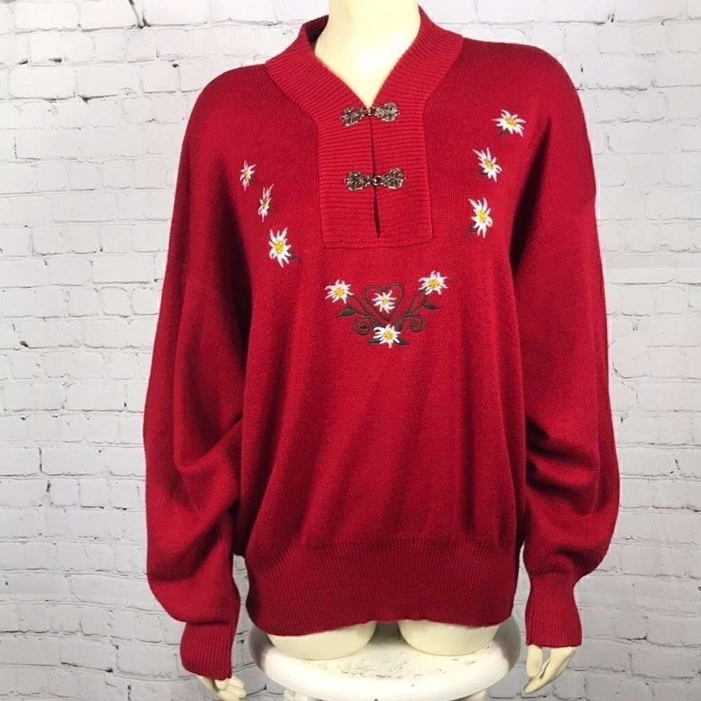 VintageâMeisterâTyrolean EmbroidâSweaterâXLâEUC